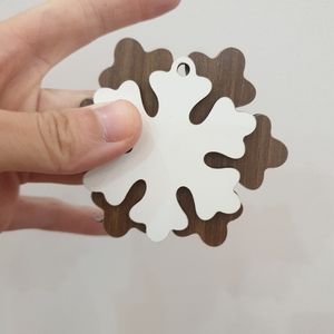 DIY wooden snowflakes for Christmas decorations